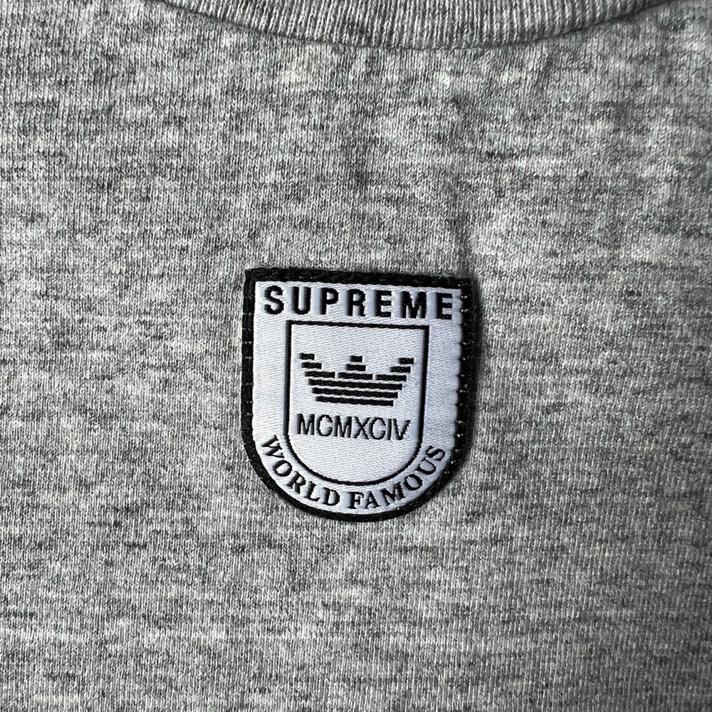 Supreme Gray Long Sleeve Men's Tee - Picture 5 of 11